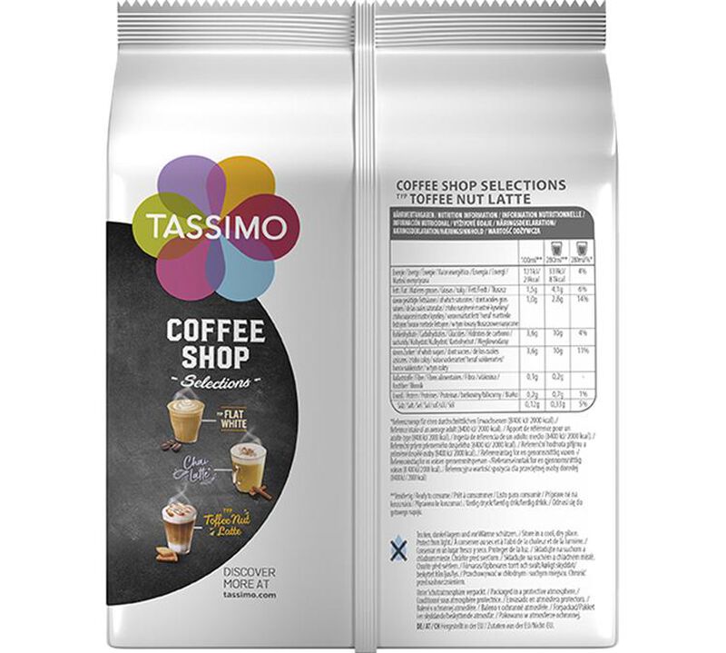 Tassimo pods Coffee Shop Toffee Nut Latte - 5 x 8 T-Discs image number 3