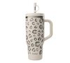 Qwetch Insulated Travel Water Bottle with Straw - Sand Leopard - 90 cl image number 0