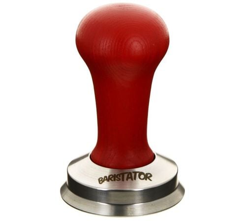 Baristator high-precision 57.3mm tamper with red wooden handle