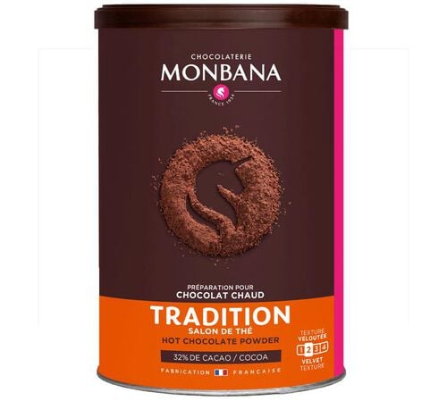 Monbana Hot Chocolate Powder Tradition Salon de Th&eacute; - 250g