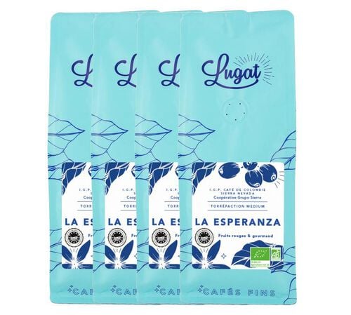 Caf&eacute;s Lugat Organic Coffee Beans La Esperanza from Colombia - 1kg