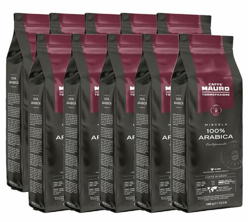 Caff&egrave; Mauro - Caff&egrave; in grani per uso professionale - Centopercento Arabica 10 x 1 kg
