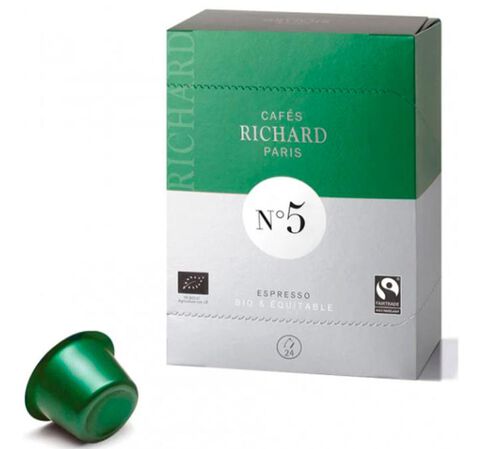 Caf&eacute; Richard - Coffee Capsules N&deg;5 x24 - Organic Fair Trade
