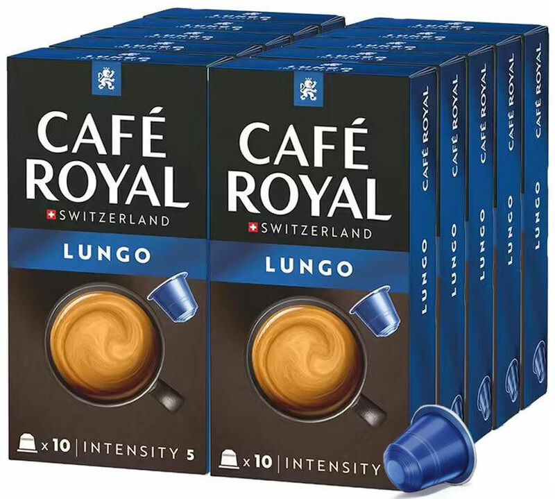 100 Nespresso* Original Compatible Capsules Lungo &ndash; CAFE ROYAL image number 0