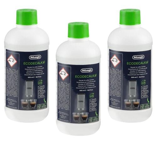 DeLonghi Descaling Bottle DLSC500 EcoDecalk 500ml - Pack of 3