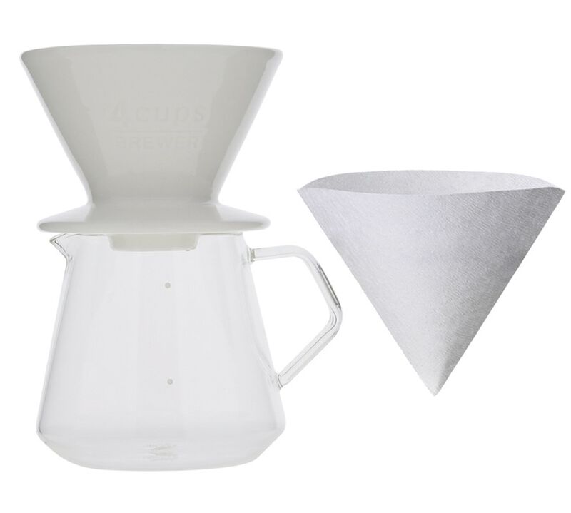 KINTO dripper starter kit for 4 cups with White dripper image number 0