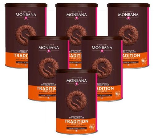 Monbana Hot Chocolate Powder Salon de Th&eacute; - 6 x 250g