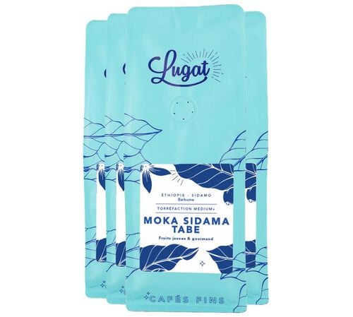 Caf&eacute;s Lugat Coffee Beans Moka Sidama Tabe from Ethiopia - 1kg