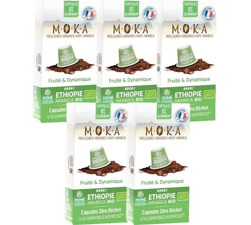 50 Nespresso* Original Compatible Capsules Ethiopia Organic &ndash; MOKA image number 0