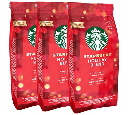 Starbucks Holiday Blend Coffee Beans - 3 x 190g
