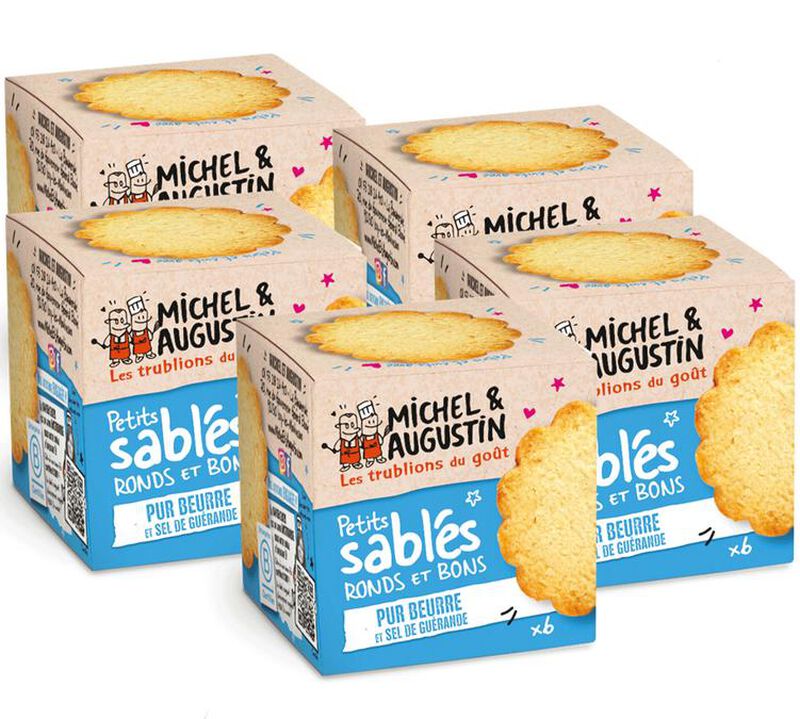 Michel & Augustin - Biscotti di pasta frolla al burro e sale 5 x 40 g image number 0