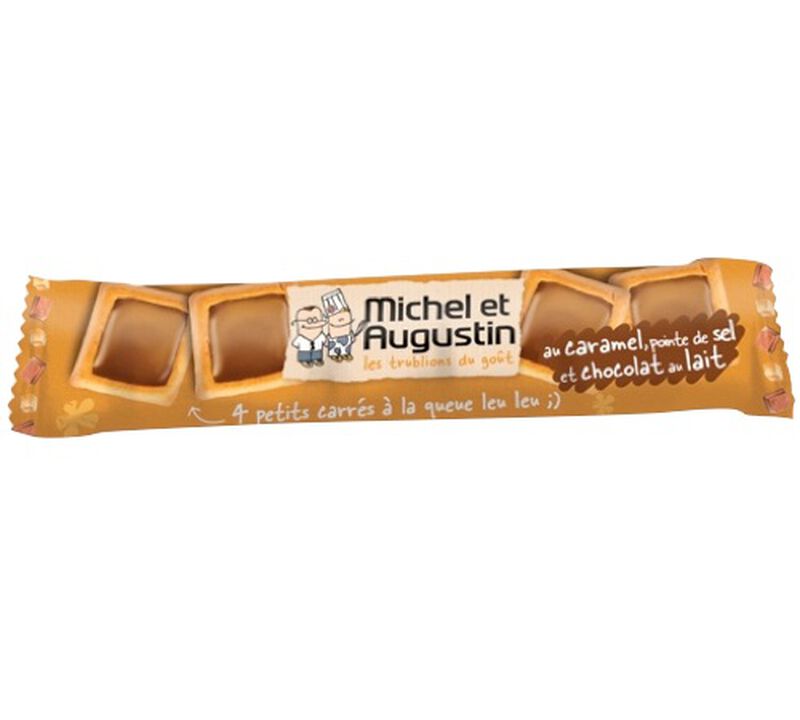 Michel et Augustin Milk Chocolate and Salted Caramel Square Bar image number 0