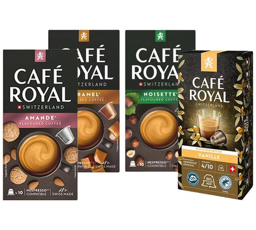 Caf&eacute; Royal Flavoured Coffee Pack -  Nespresso* Original Compatible Capsules 4x10