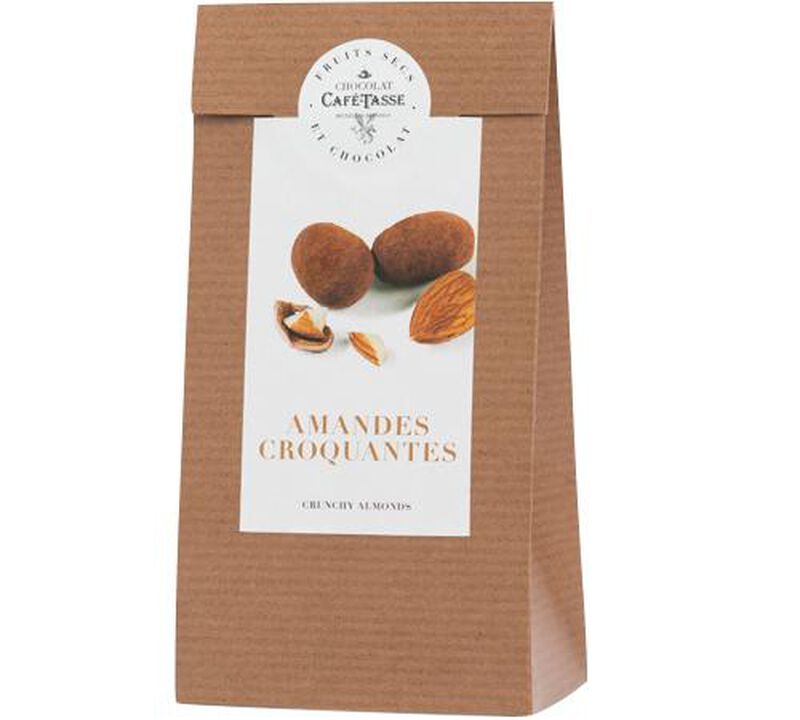 Caf&eacute; Tasse - Mandorle croccanti ricoperte di cioccolato al latte e cacao 125 g image number 0