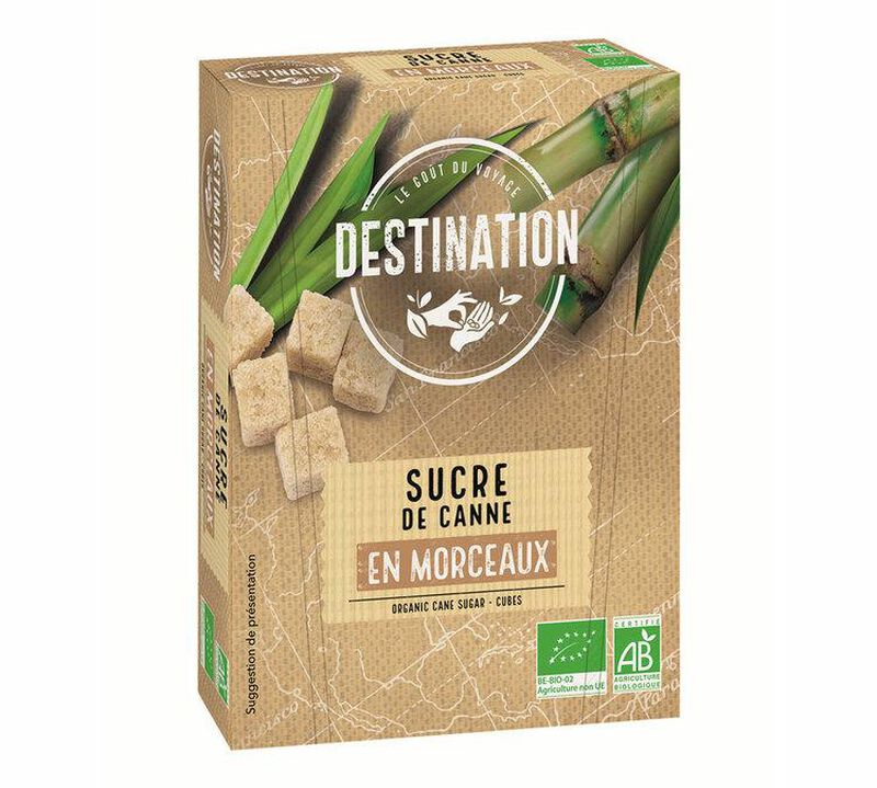 Organic Sugar Cubes by Destination - Golden Cane Sugar - 500g image number 0