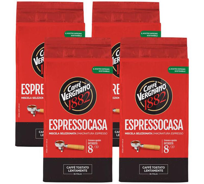 Caff&egrave; Vergnano Ground Coffee Espresso Casa - 4 x 250g image number 0