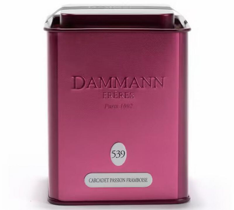 Dammann Fr&egrave;res Hibiscus Infusion Passion Framboise - 100g in tea caddy image number 0