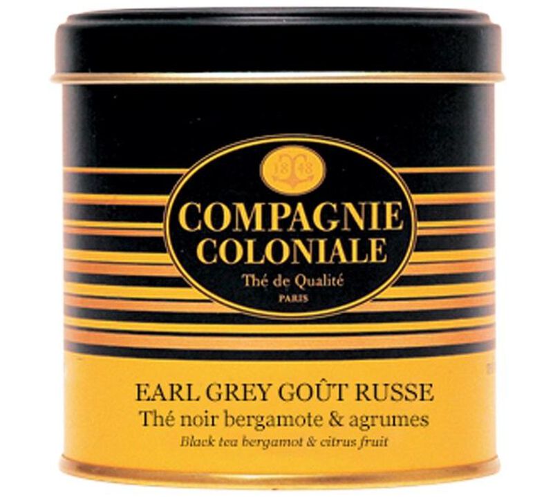 Luxury Earl Grey Go&ucirc;t Russe Black Tea - 100g loose leaf tea in tin - Compagnie Coloniale image number 0