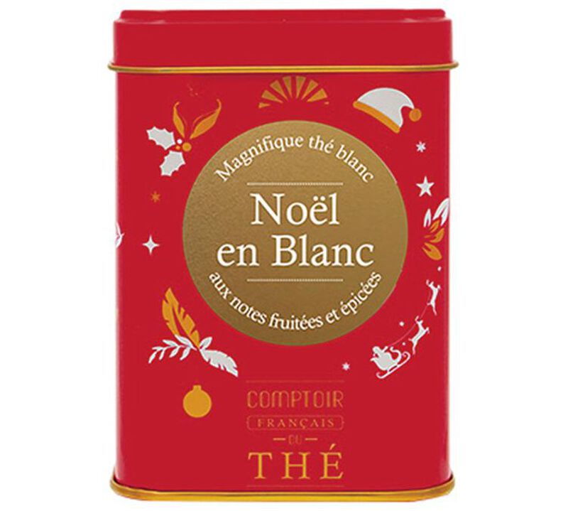 'No&euml;l en Blanc' loose leaf flavoured white tea - 40g tin - Comptoir Fran&ccedil;ais du Th&eacute; image number 0
