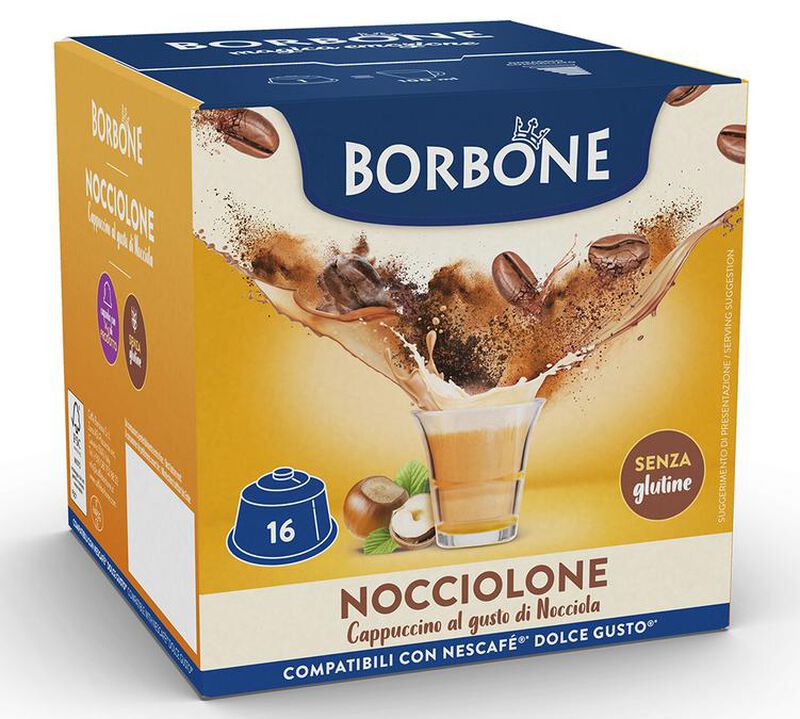 16 capsule compatibili Nescafe* Dolce Gusto* Cappuccino Nocciolone Caff&egrave; Borbone image number 0
