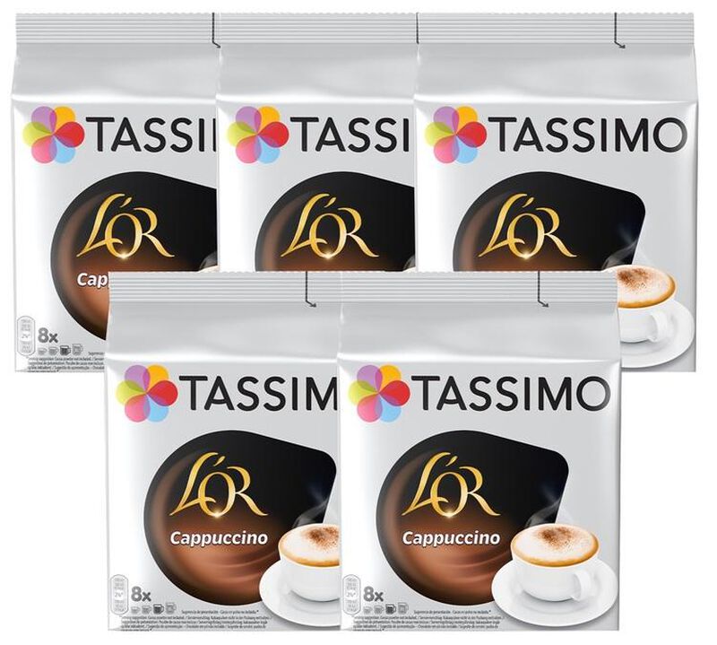 Tassimo pods L'Or Cappuccino - 5 x 8 servings image number 0