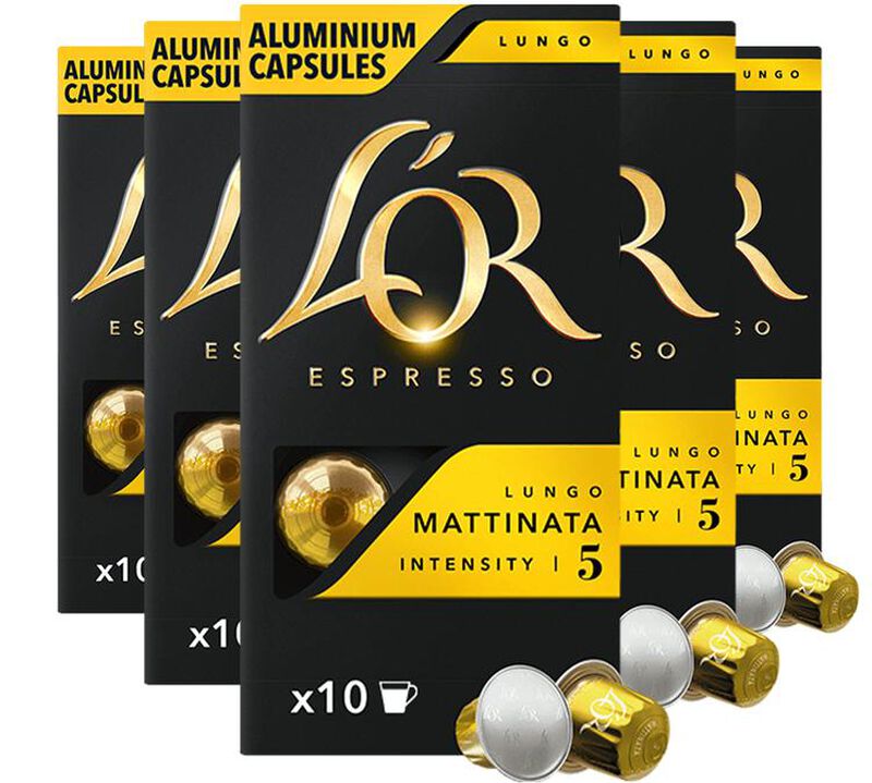 50 Nespresso* Original Compatible Capsules Lungo Mattinata &ndash; L'OR ESPRESSO image number 0