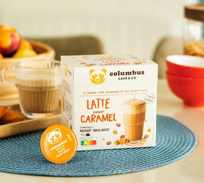 Capsules Compatibles DG Latte Caramel - x12 - Columbus Caf&eacute; & Co image number 1