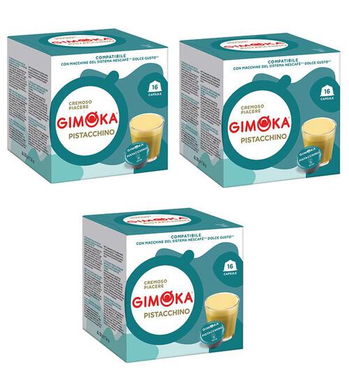 48 capsules compatibles Nescaf&eacute;* Dolce Gusto* Pistacchino - Gimoka