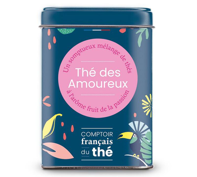 Comptoir Fran&ccedil;ais du Th&eacute; 'Th&eacute; des amoureux' fruity tea - 90g loose leaf tea image number 0