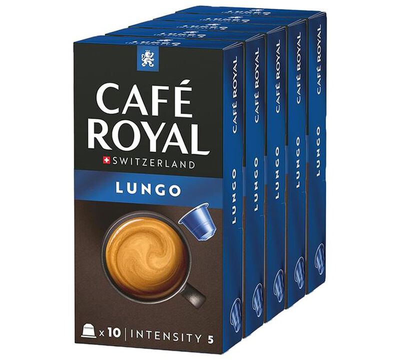 50 Nespresso* Original Compatible Capsules Lungo &ndash; CAFE ROYAL image number 0