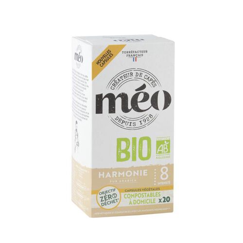 Caf&eacute;s M&eacute;o Nespresso* Compatible Capsules Original Harmonie Organic x 20