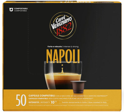50 capsule compatibili Nespresso* Original Napoli &ndash;Caff&egrave; Vergnano