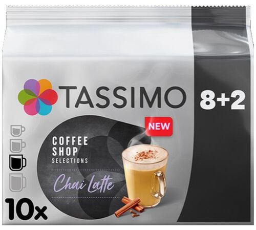 Tassimo pods Coffee Shop Chai Latte x 8 + 2 T-Discs