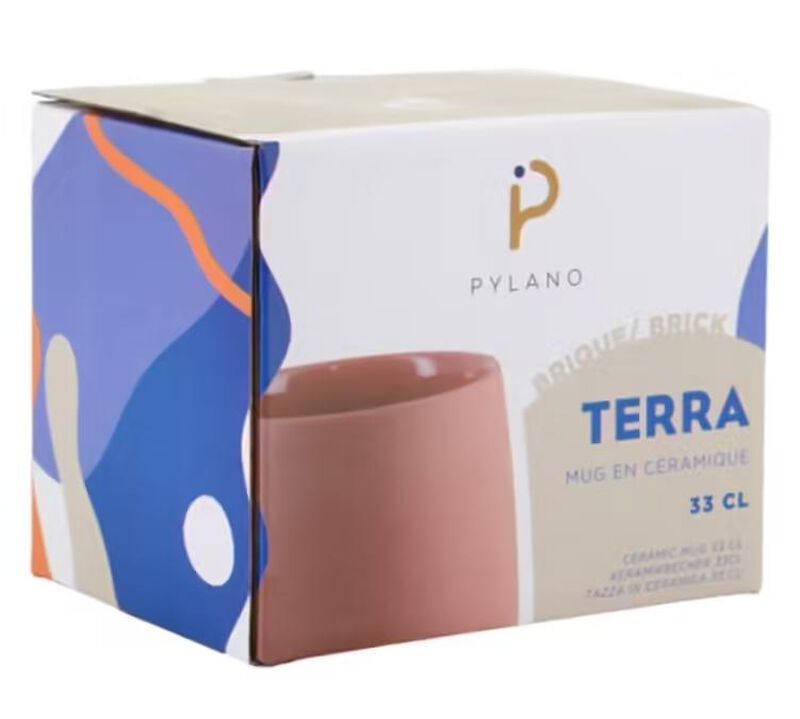 Pack of Pylano Cafeti&egrave;re 1L and Terra Mugs in Pink with Lugat Rose Diamond Ground Coffee - 250g image number 3
