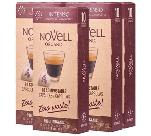 Novell Organic Coffee Pods Intenso Compostable Capsules x 50
