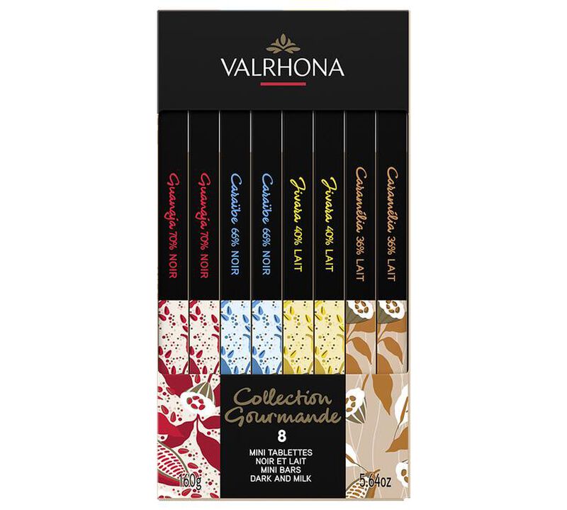 Valrhona's Gourmet Pack of Mini Chocolate Bars - 160g image number 0