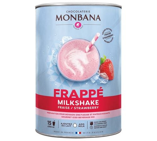 Monbana Strawberry Milkshake Powder Frapp&eacute; - 1kg