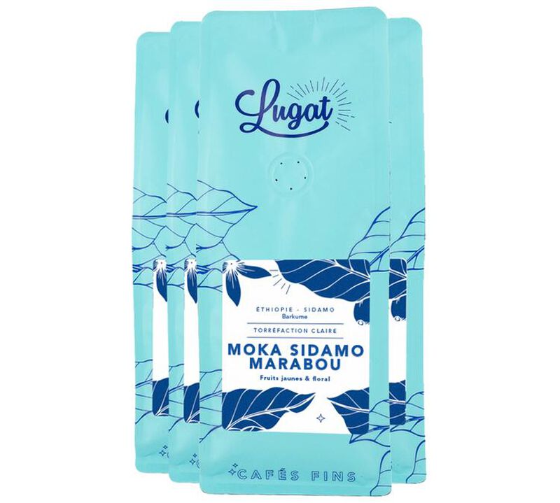 Lugat - Caff&egrave; in grani - Moka Sidamo Marabou | Etiopia - 4x250 g image number 0