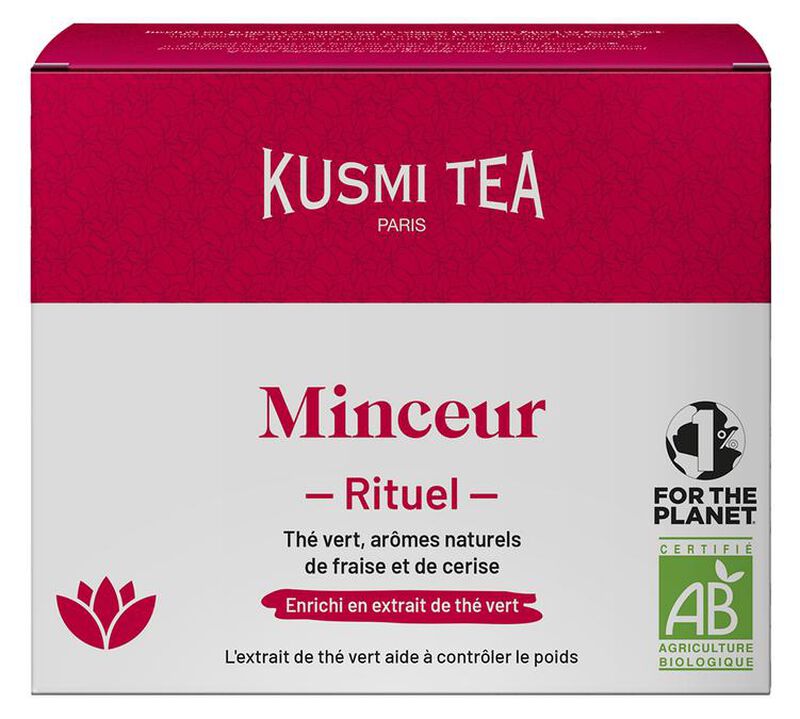 Th&eacute; sachets - Rituel Minceur - Bio - 18 sachets mousseline - KUSMI TEA image number 0