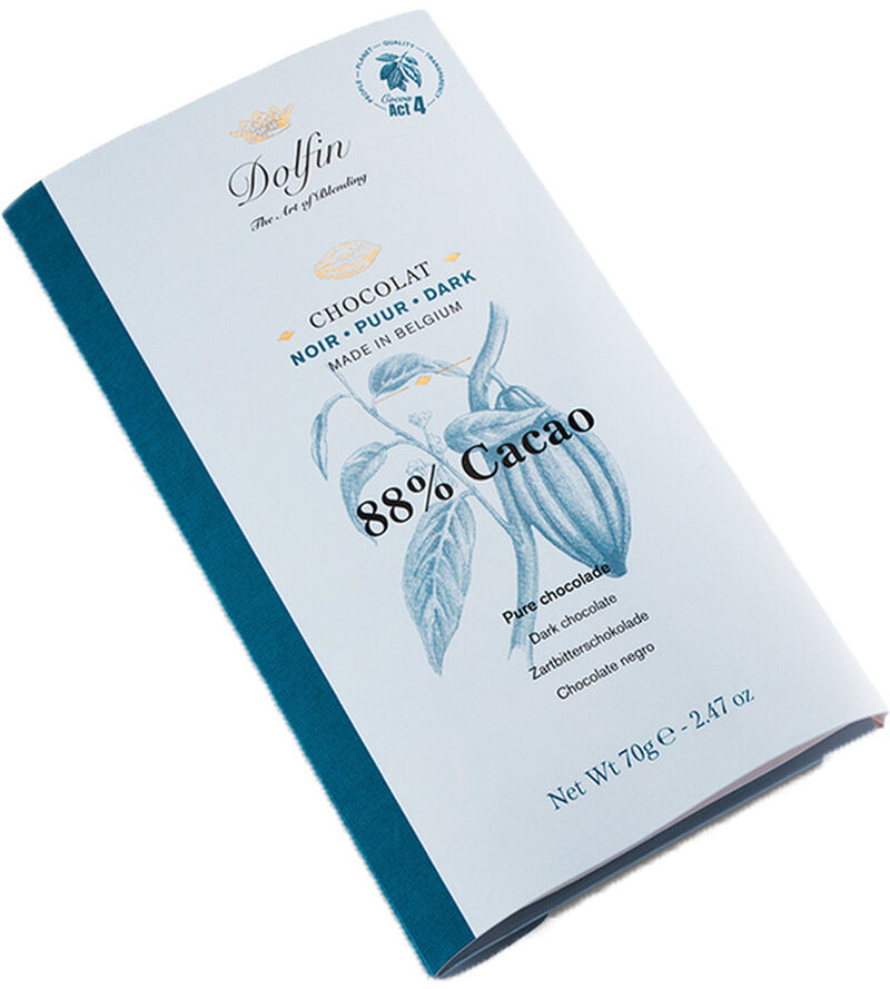 Dolfin Dark Chocolate Bar with Andean Pink Salt and Petit Beurre Biscuits - 70g image number 1