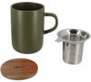 Teiera in gres 47,5 cl Khaki con coperchio in acacia - OGO Living image number 3