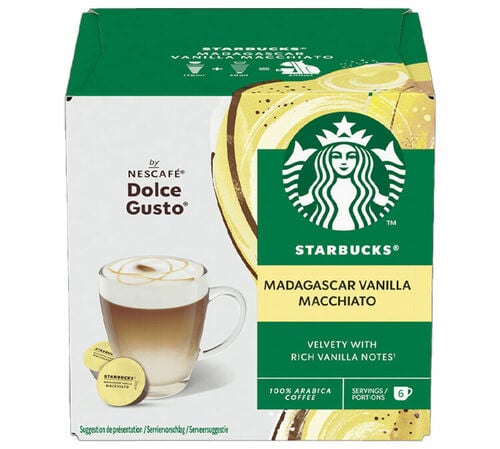 12 Nescaf&eacute;* Dolce Gusto* Compatible Pods Vanilla Macchiato &ndash; STARBUCKS