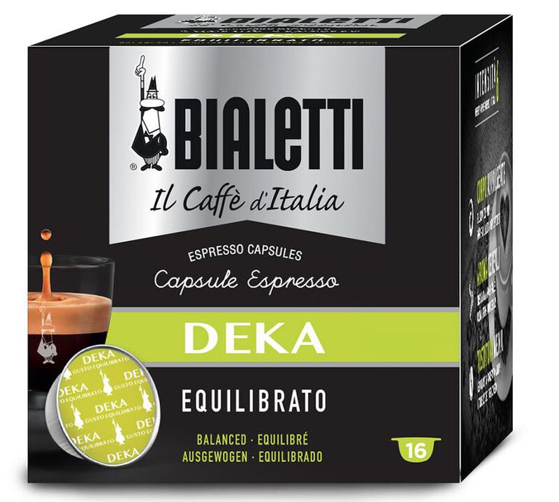 Bialetti Mokespresso Capsules Italian Decaf x 16 coffee pods image number 0