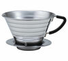 4-Cup flat-bottomed Kalita Wave Dripper 185 in stainless steel image number 0