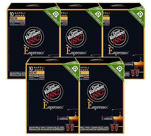 Caff&eacute; Vergnano Espresso Napoli compostable capsules for Nespresso x 50