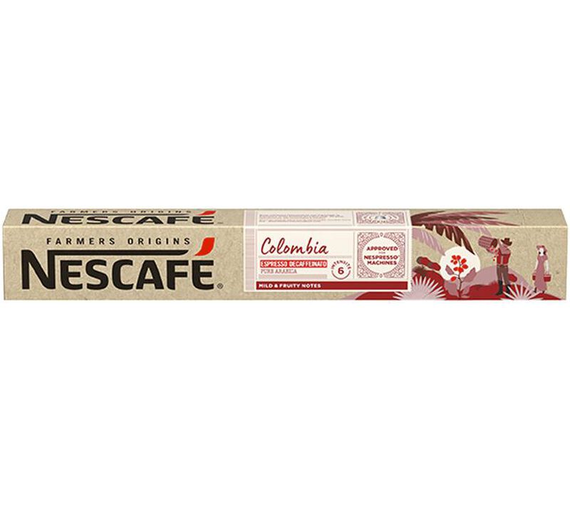 10 Nespresso* Original Compatible Capsules Colombia Origins Decaf &ndash; NESCAFE FARMERS image number 0