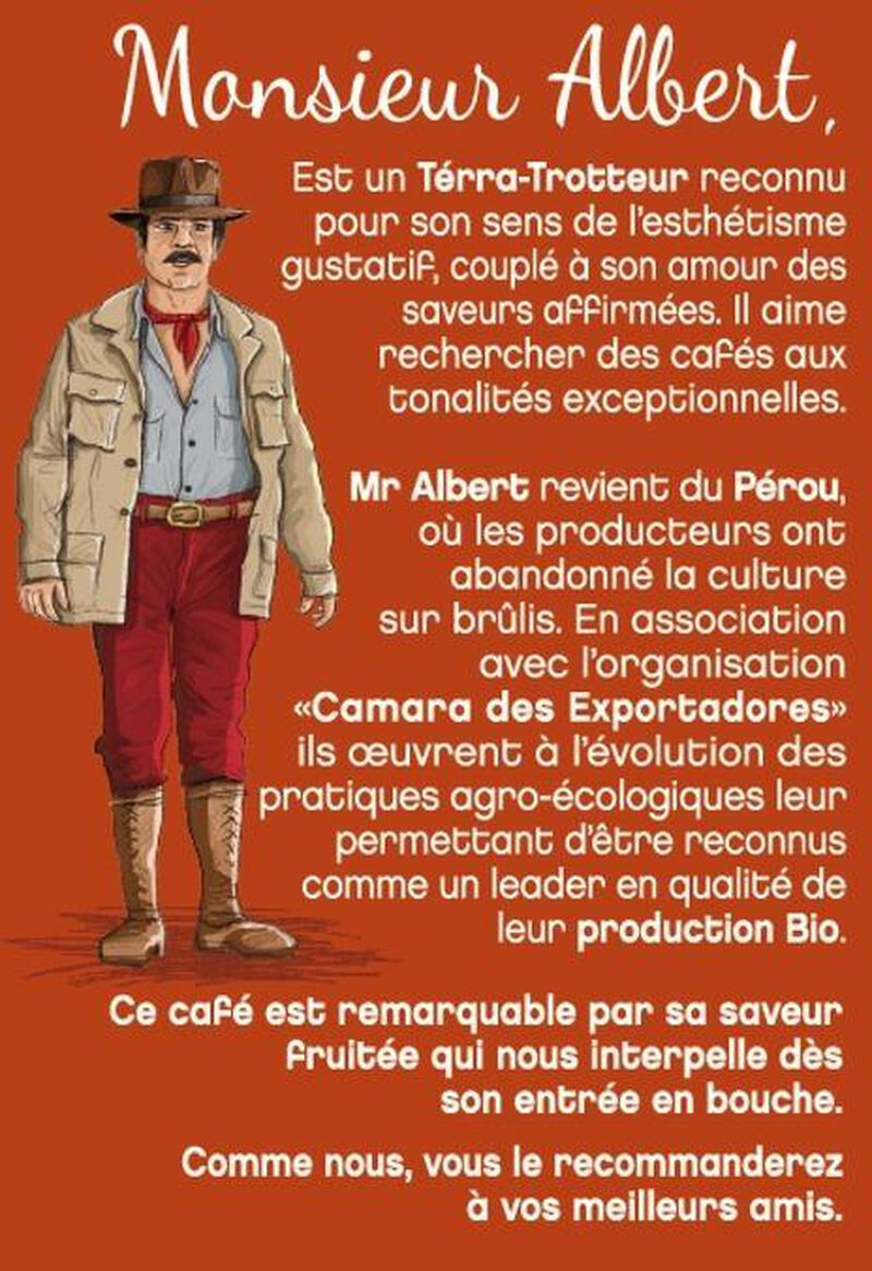 TerraMoka Organic Ground Coffee from Peru Monsieur Albert - 250g image number 2
