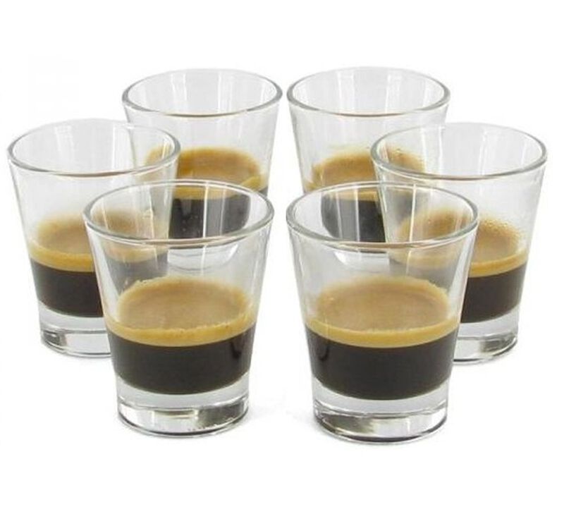 6 Caffeino espresso glasses 85ml - Bormioli Rocco image number 0