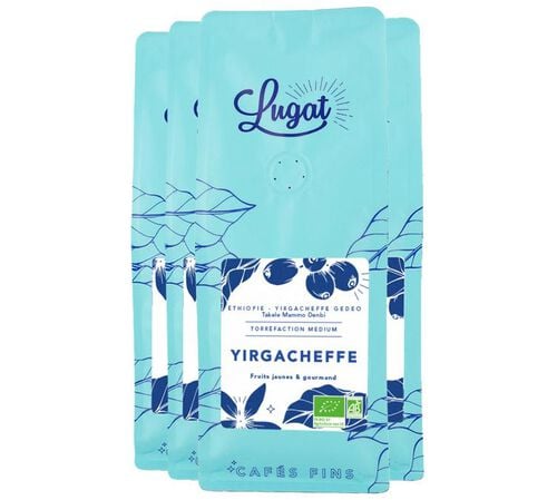 Caf&eacute;s Lugat Organic Coffee Beans Yirgacheffe from Ethiopia - 1kg