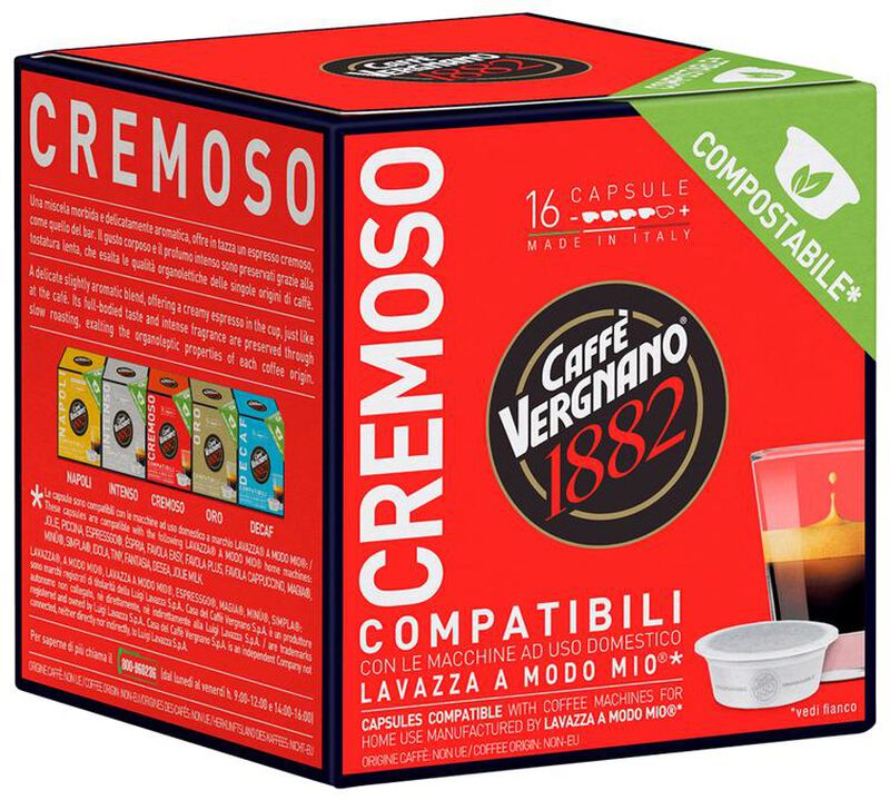 Caff&egrave; Vergnano Lavazza A Modo Mio Capsules Cremoso x 16 image number 1